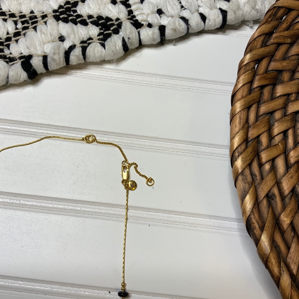 MADEWELL Gold | Black Beaded Medium Necklace - Picture 3 of 4